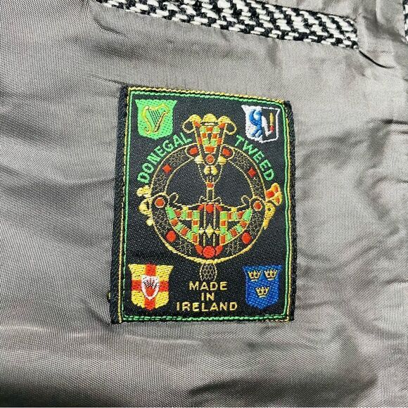 Vintage‎ Fingal Ireland Wool Herringbone Donegal Tweed Sport Coat 42R - Picture 10 of 11